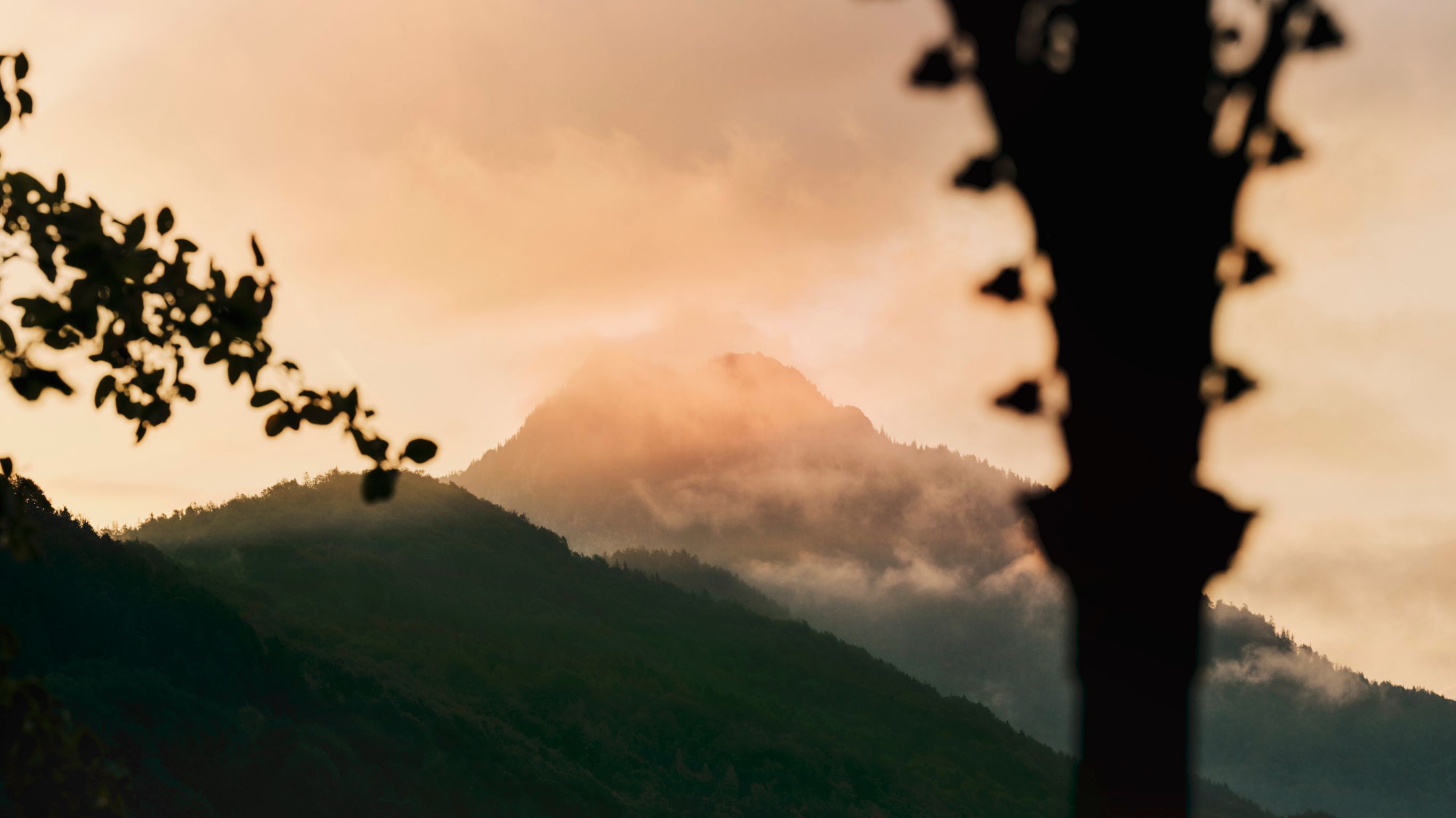 moody image of mountains 
