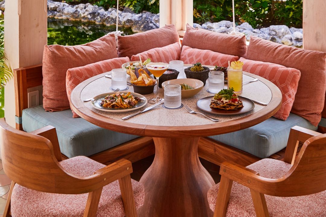 indoor table set for four