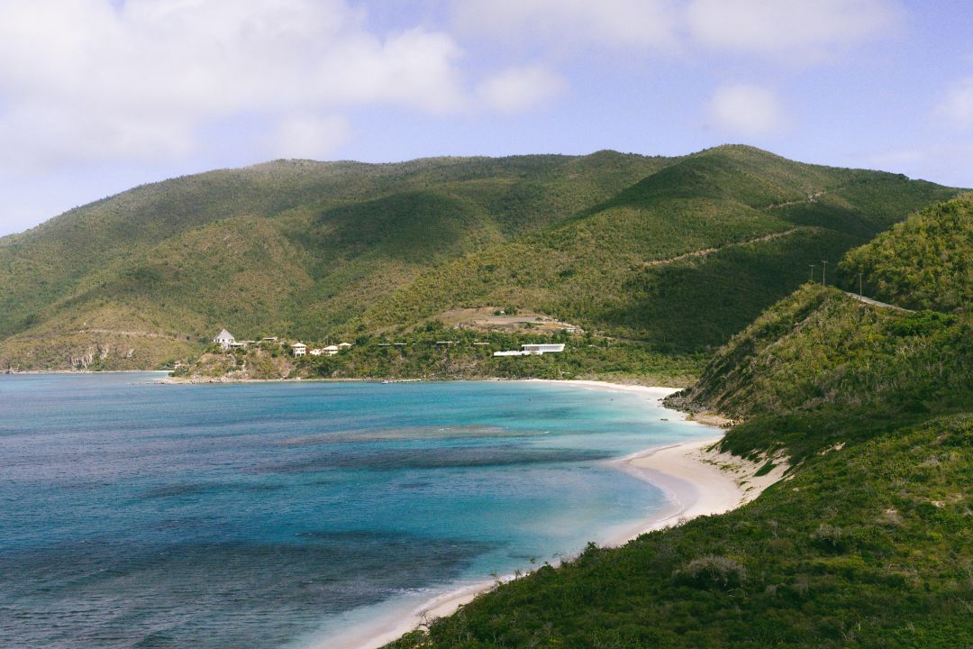 Aerial view of Virgin Gorda.
