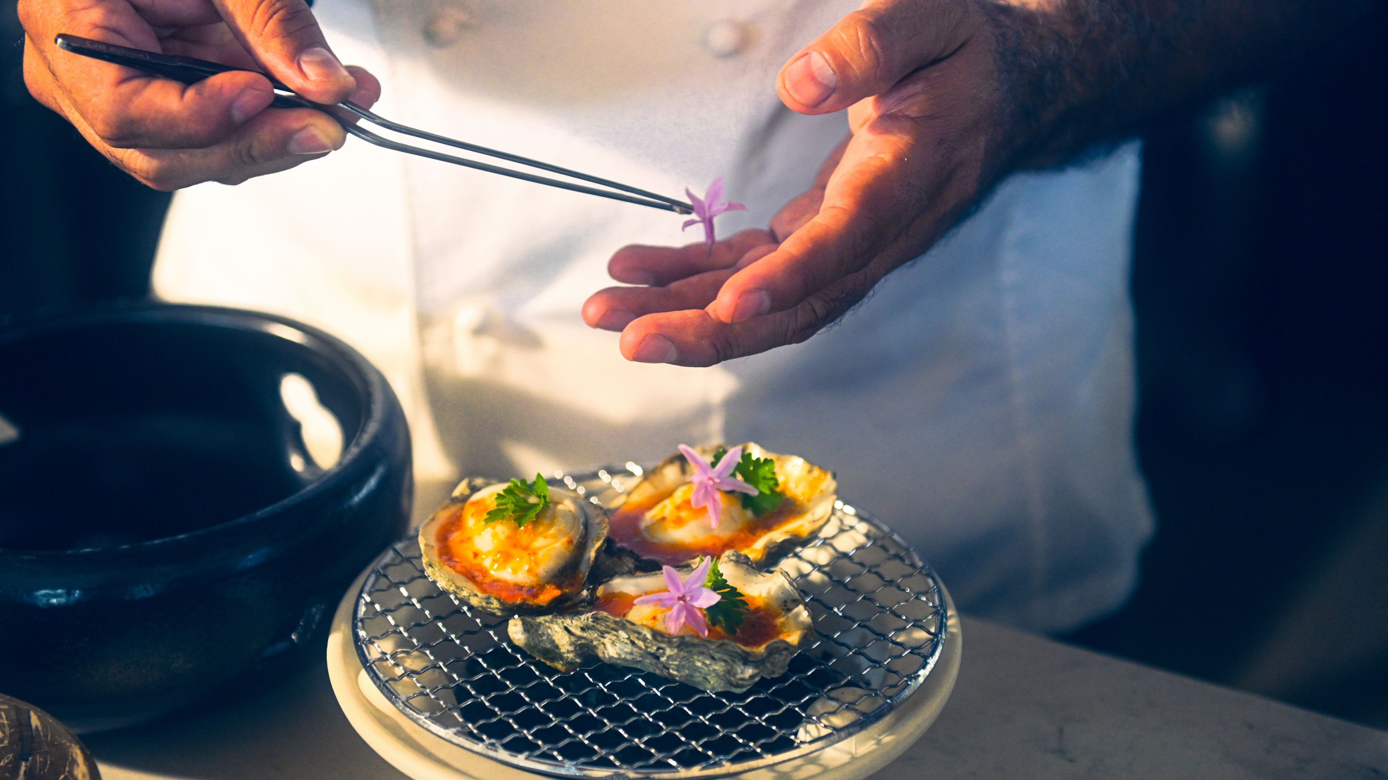 Chef creating Moana dish