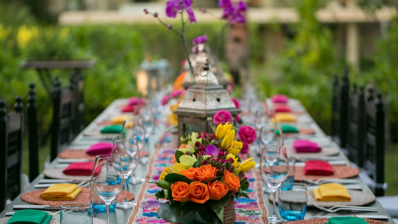 Mexican decor, colorful paper cut with playful designs and patterns