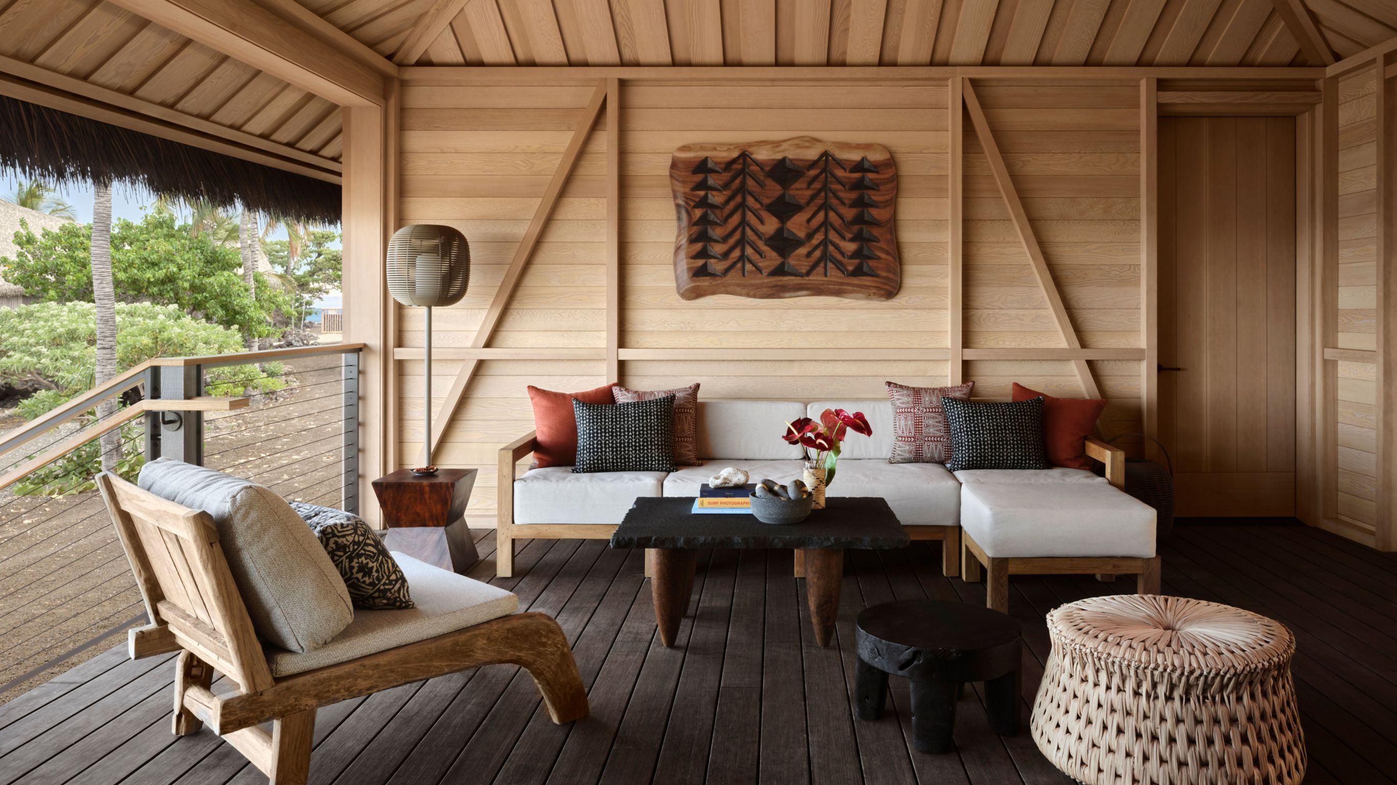 Beach Front Black Sand Two Bedroom Kauhale