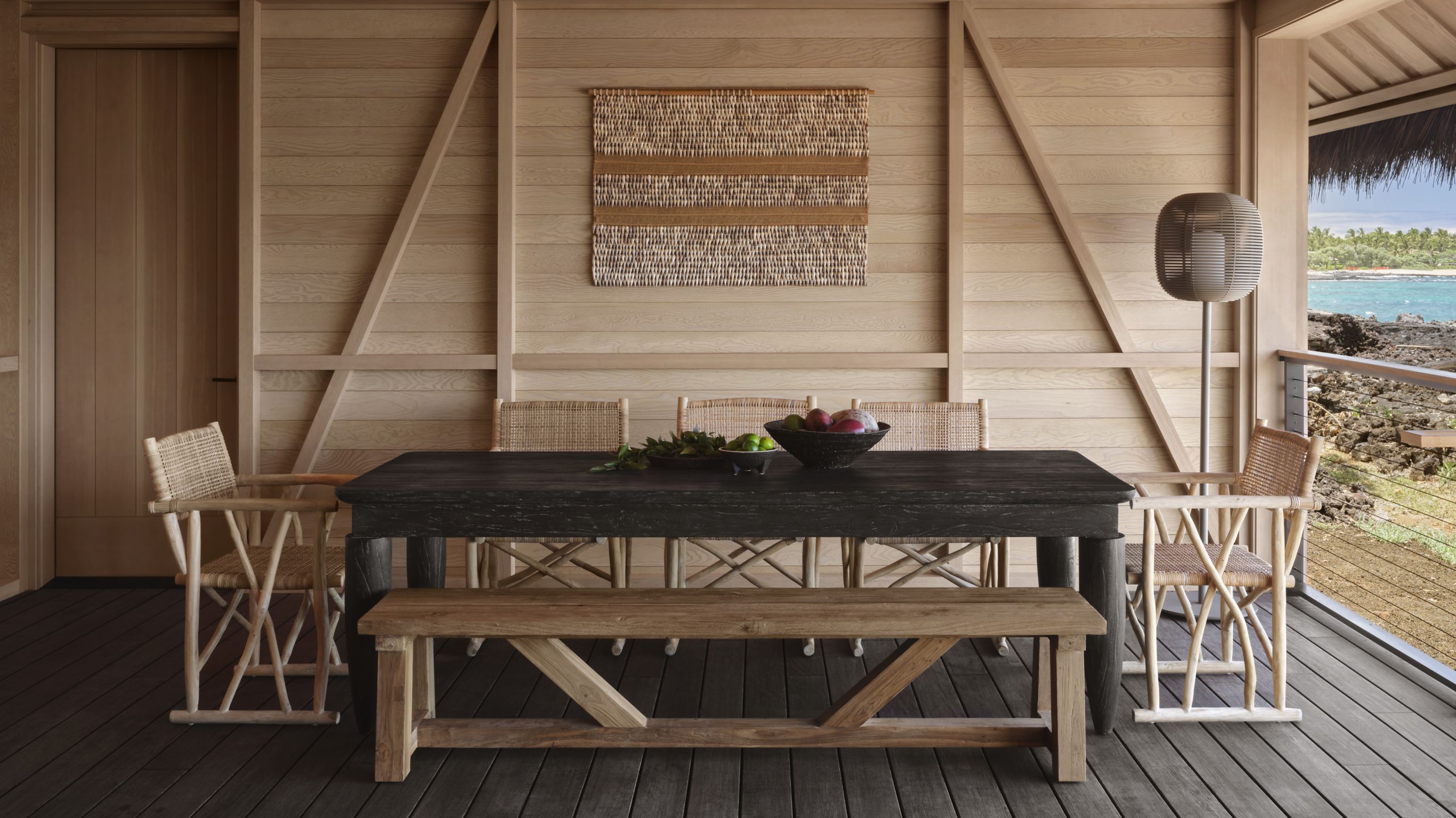 Ocean Front Black Sand Two Bedroom Kauhale