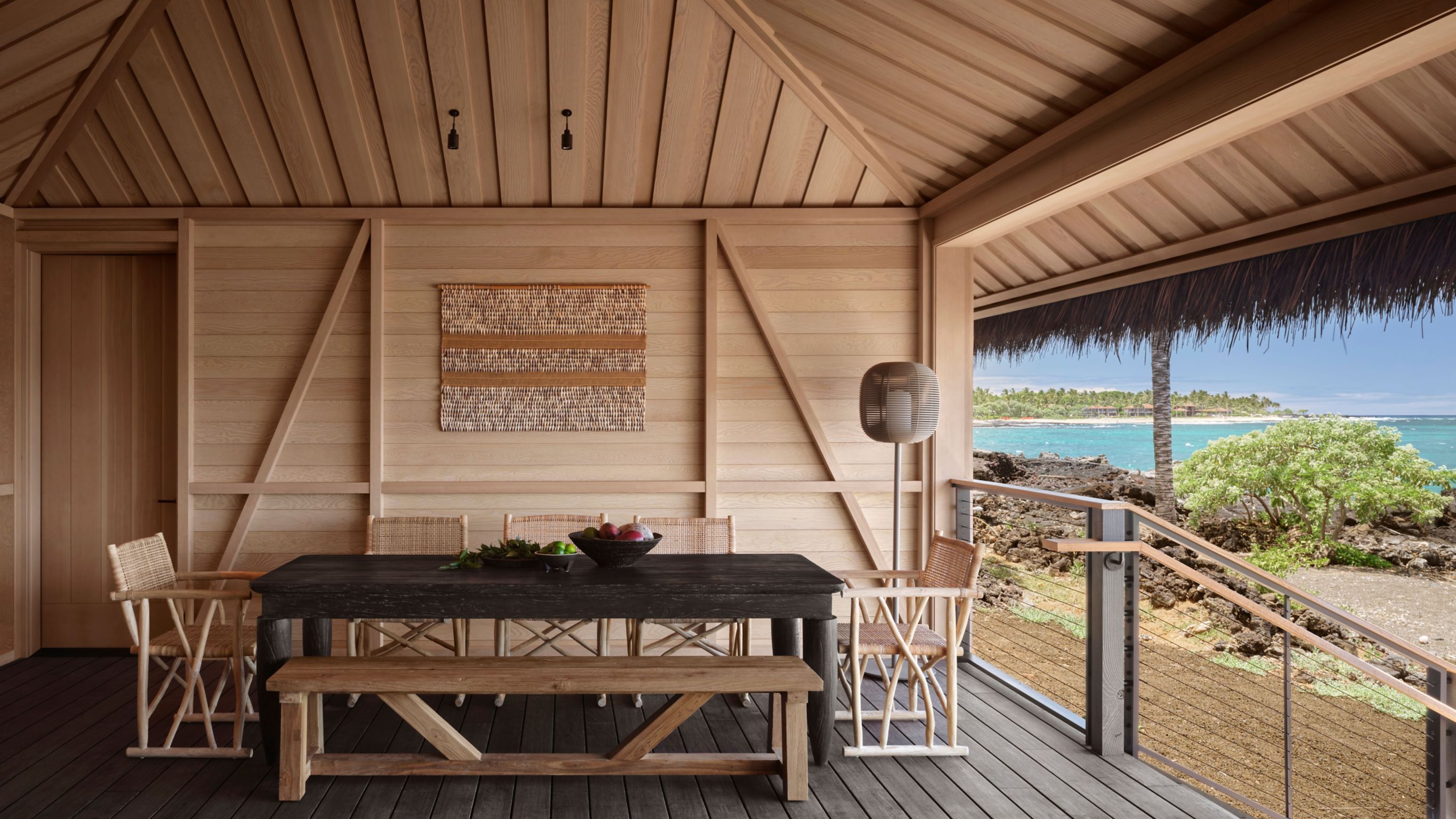 Beach Front Black Sand Two Bedroom Kauhale