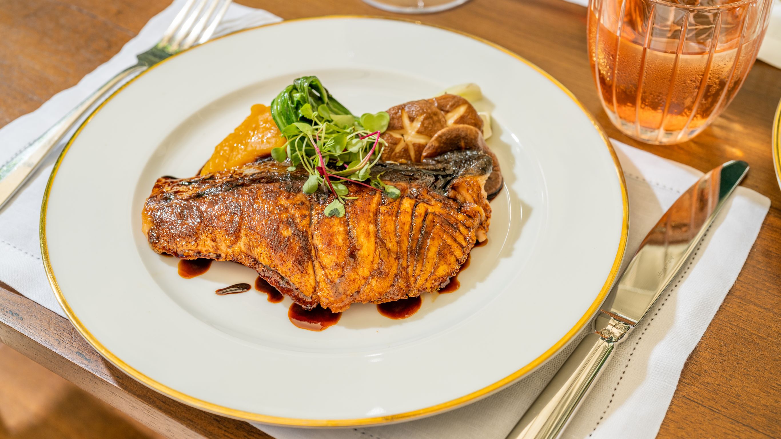 Le Jardin's Kosher Grilled Salmon