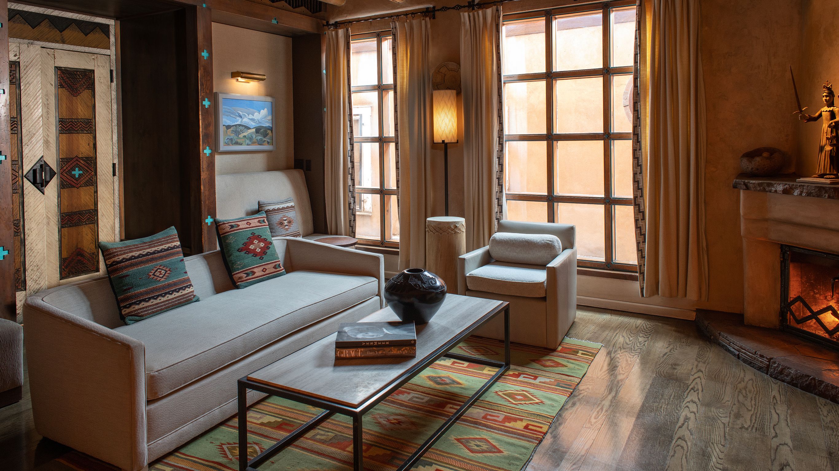 Living Room space - couch and windows