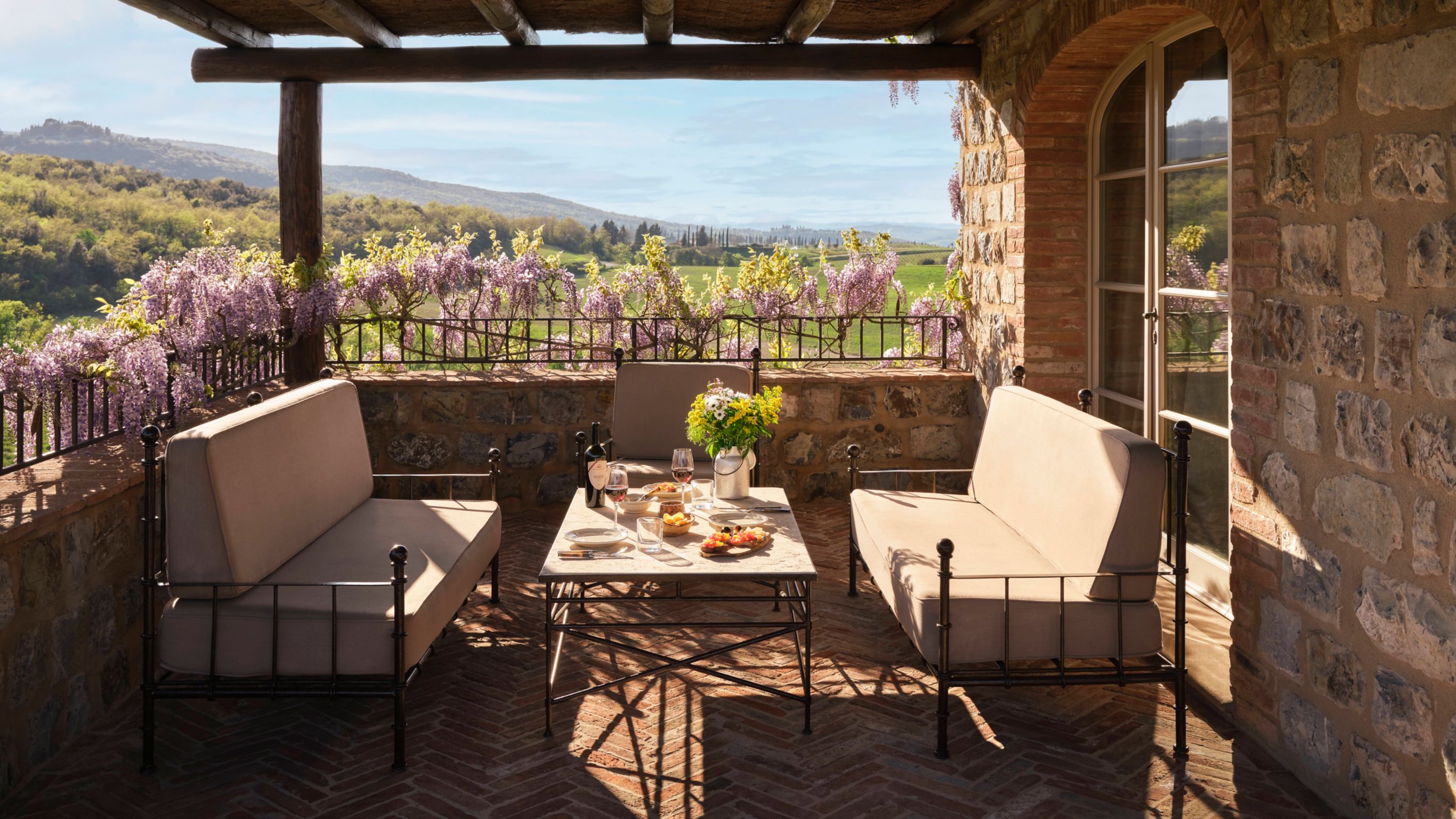 Vista dalla terrazza e dal paesaggio