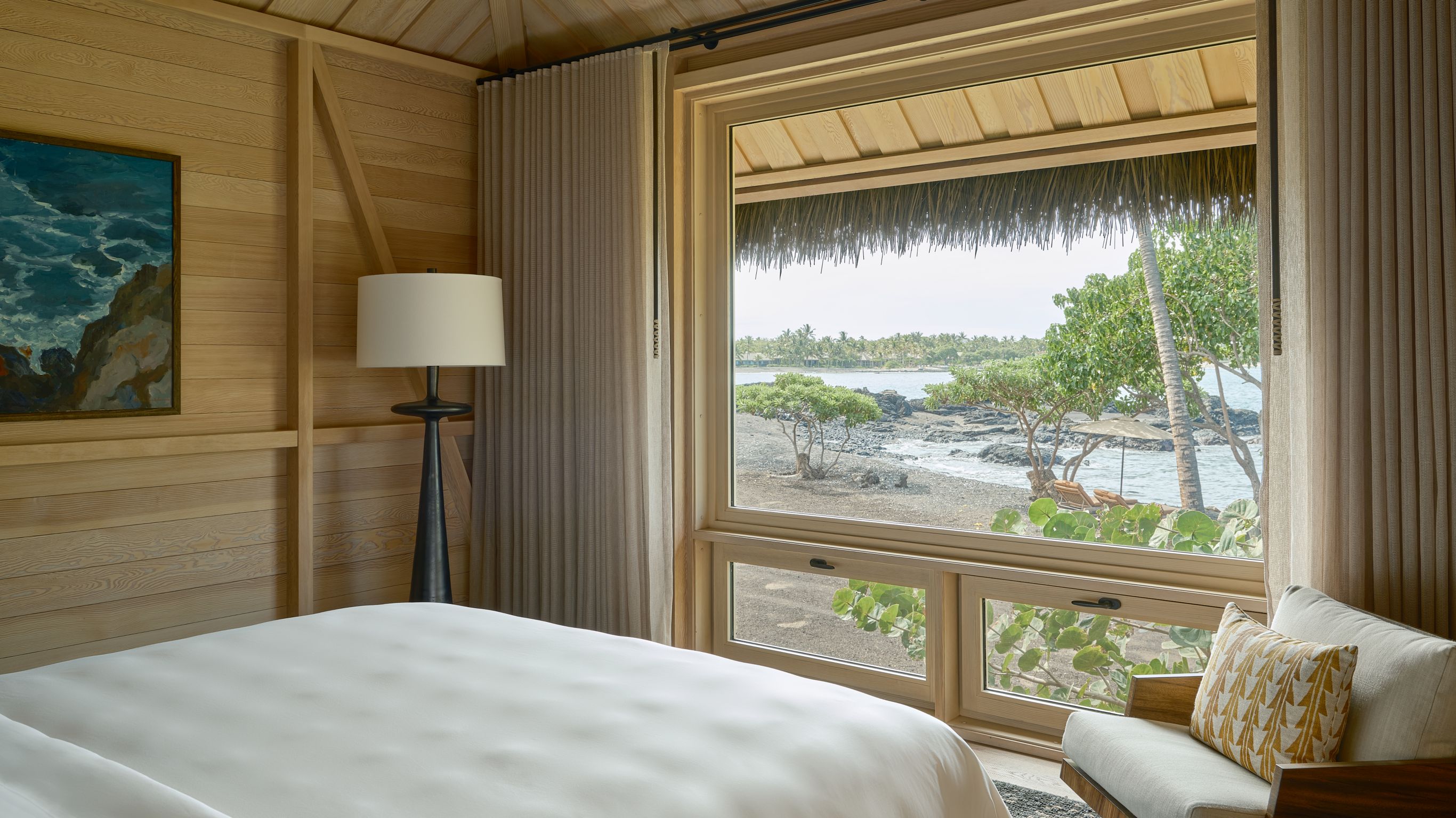 Ocean Front Black Sand Two Bedroom Kauhale