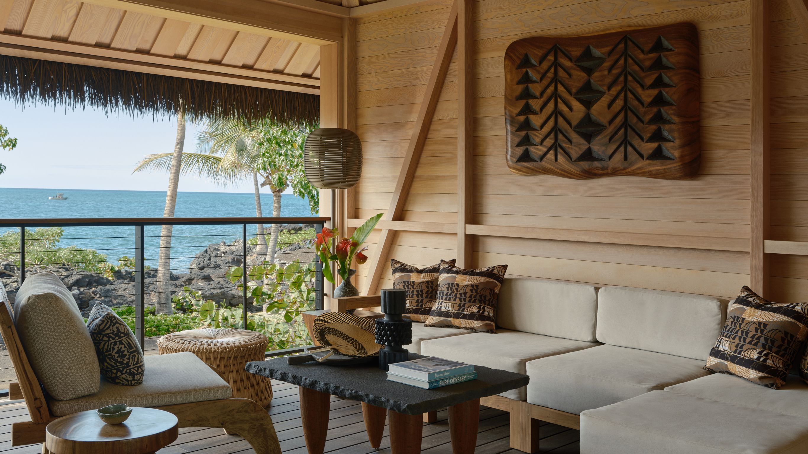 Ocean Front Black Sand Two Bedroom Kauhale