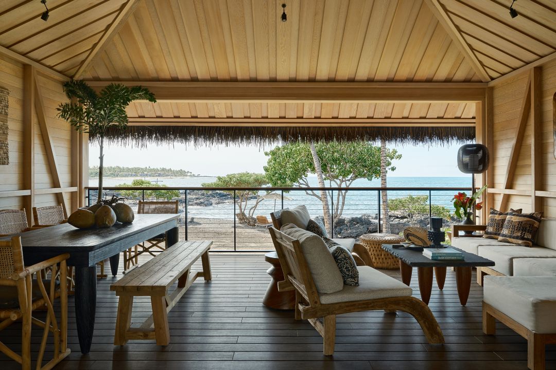 Ocean Front Black Sand Two Bedroom Kauhale