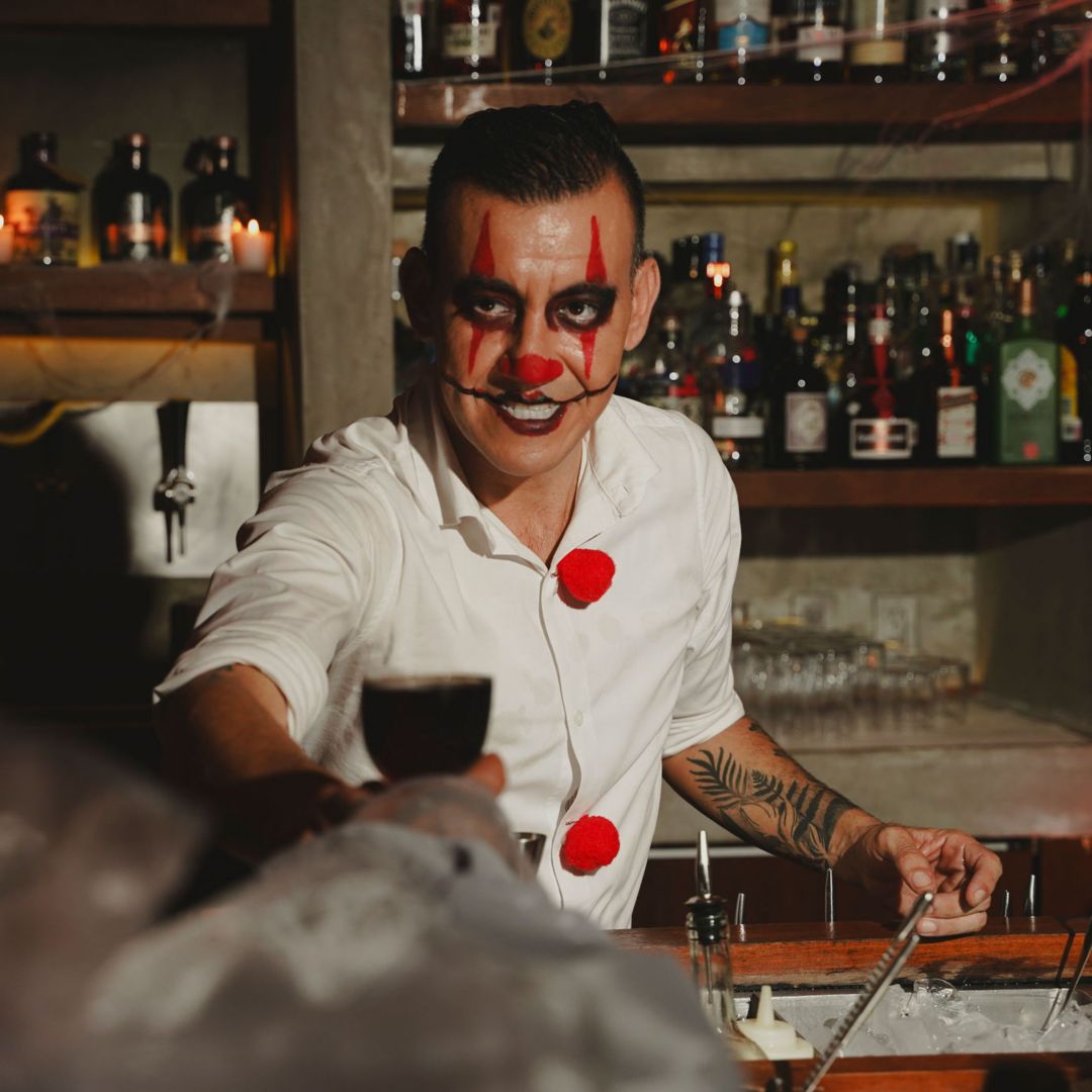 Bar Manager at Halloween Party at Zapote Bar 