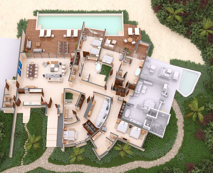 Beachfront Presidential Suite | Five Star Mayakoba Resort