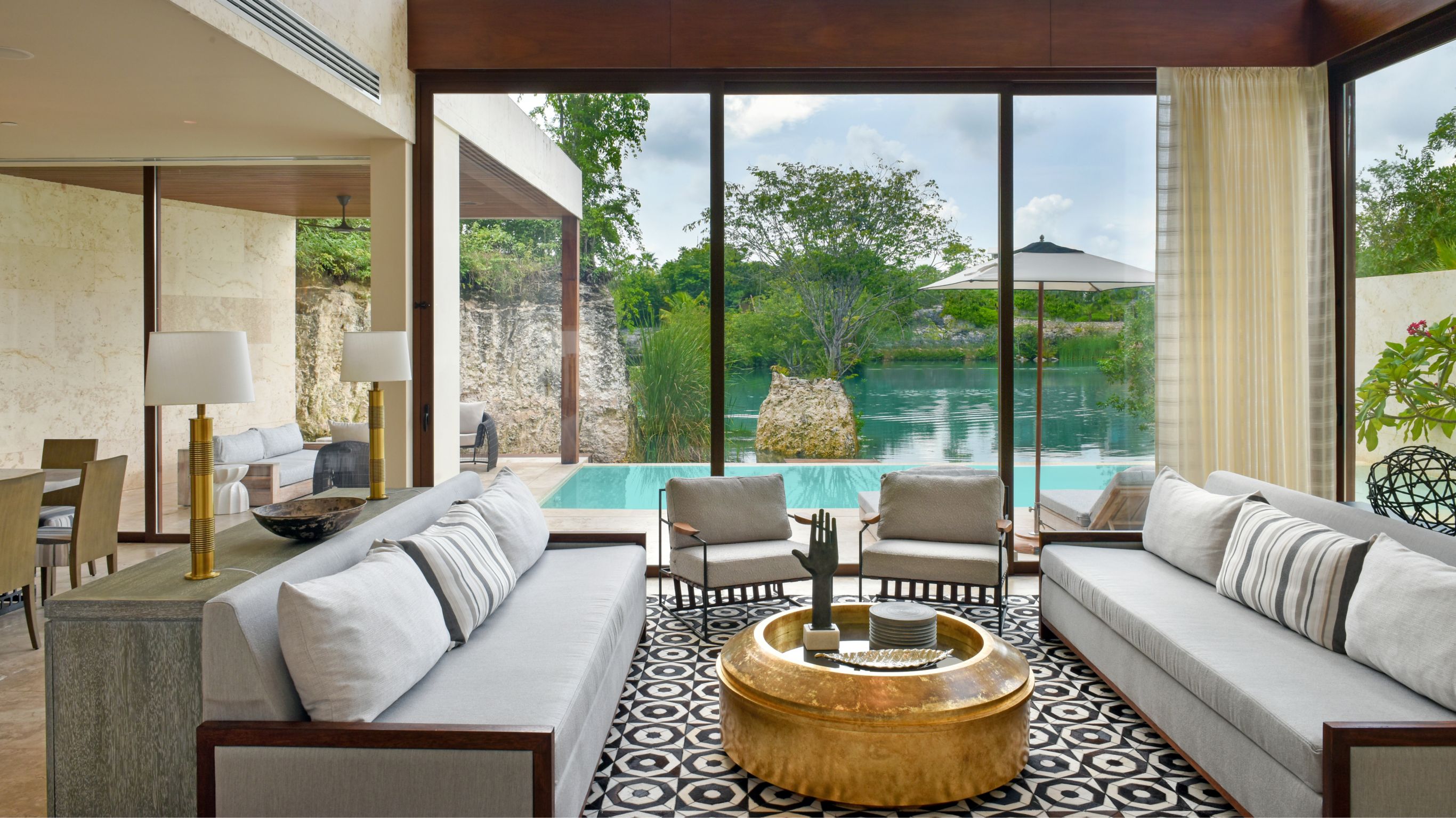 Villa Cenote de três quartos Sala de Estar