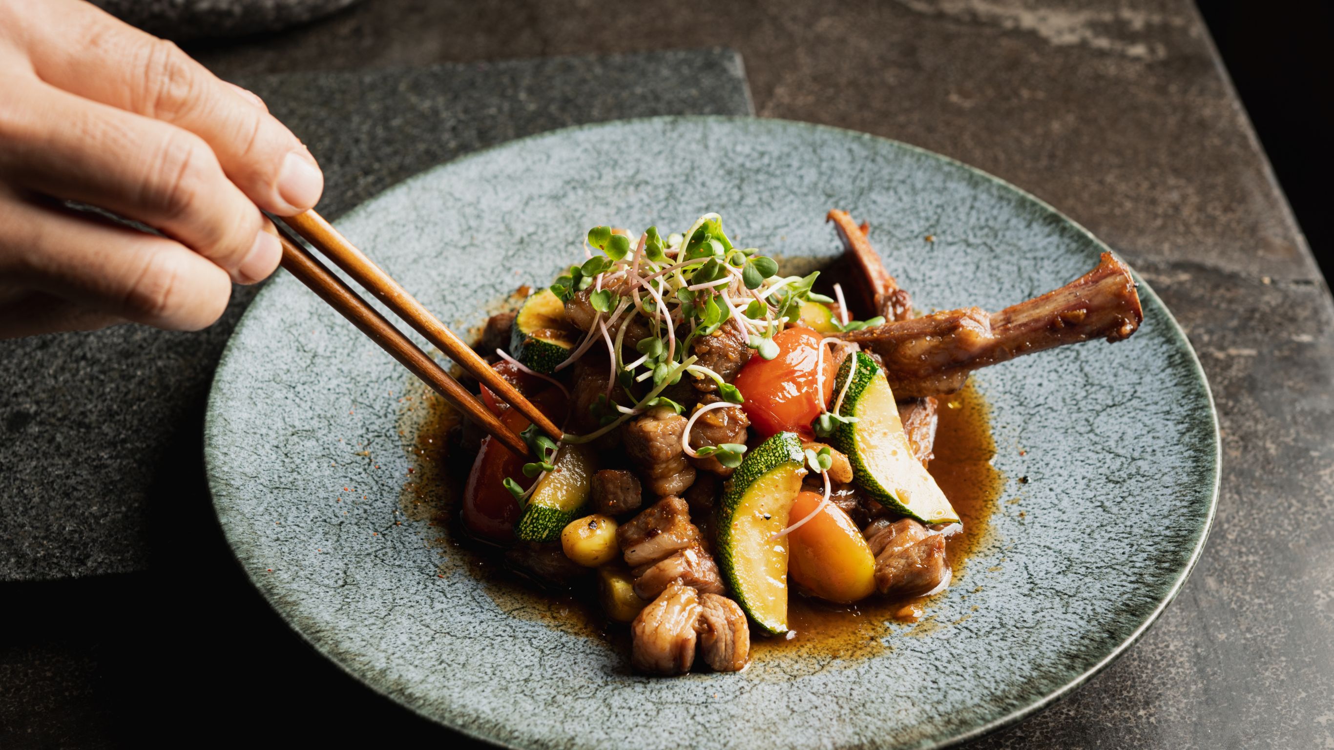 Iza Japanese Restaurant Rosewood Phnom Penh Lamb Chops Dinner September