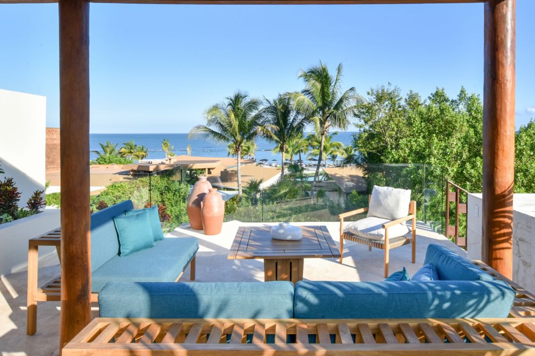  Terraza de la suite Mayakoba de dos dormitorios