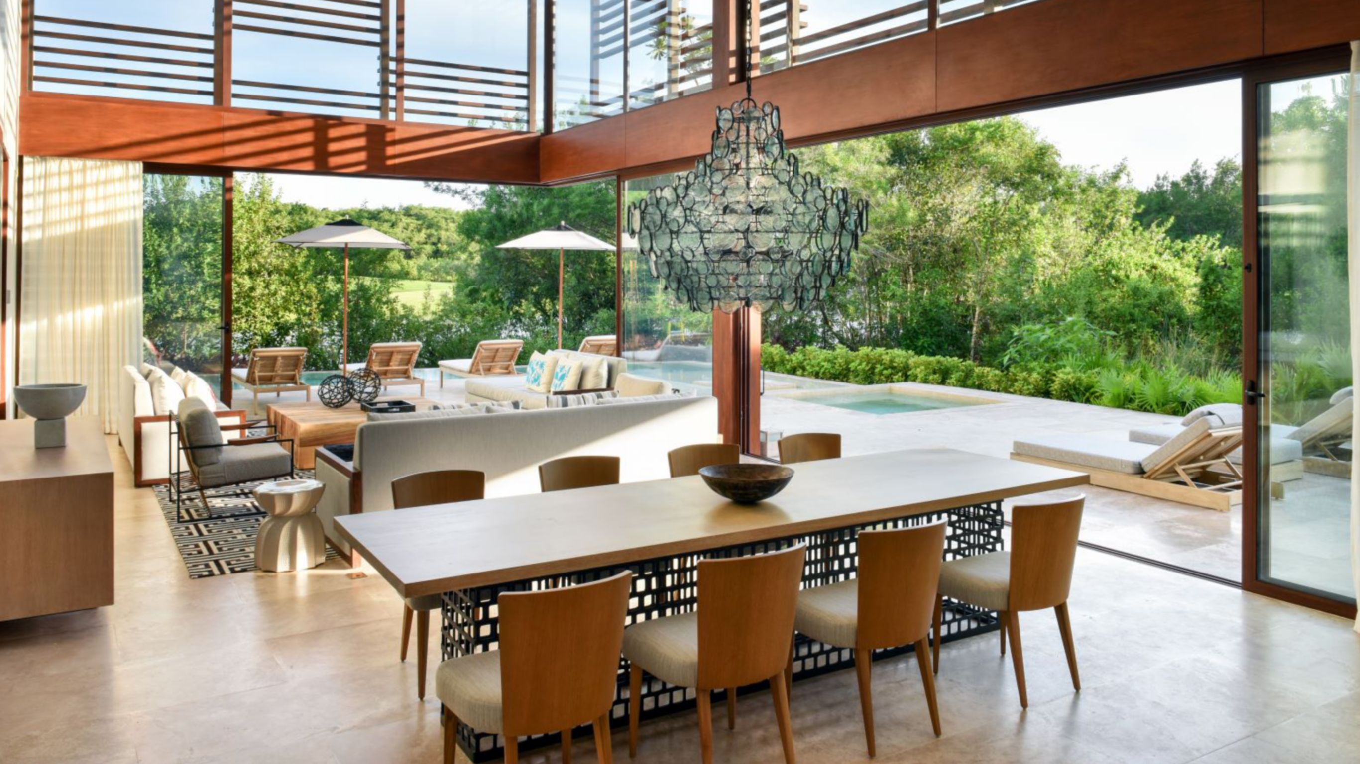 Villa Paraíso de quatro quartos Sala de Jantar