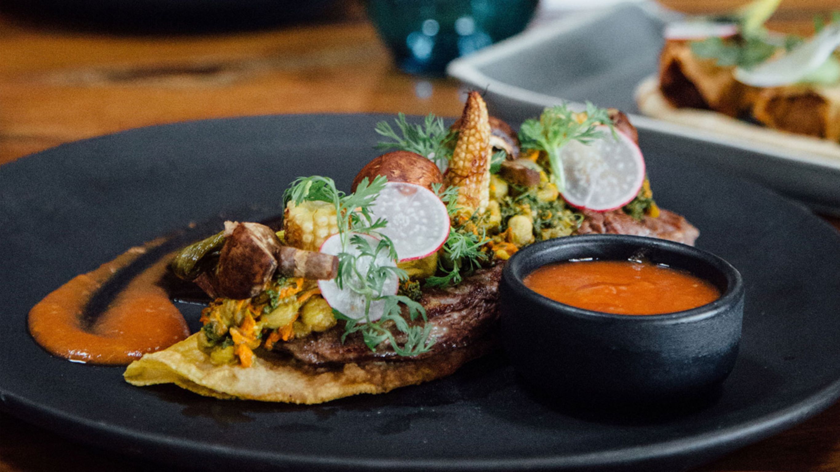 quesadilla de cogumelos do restaurante Punta Bonita 