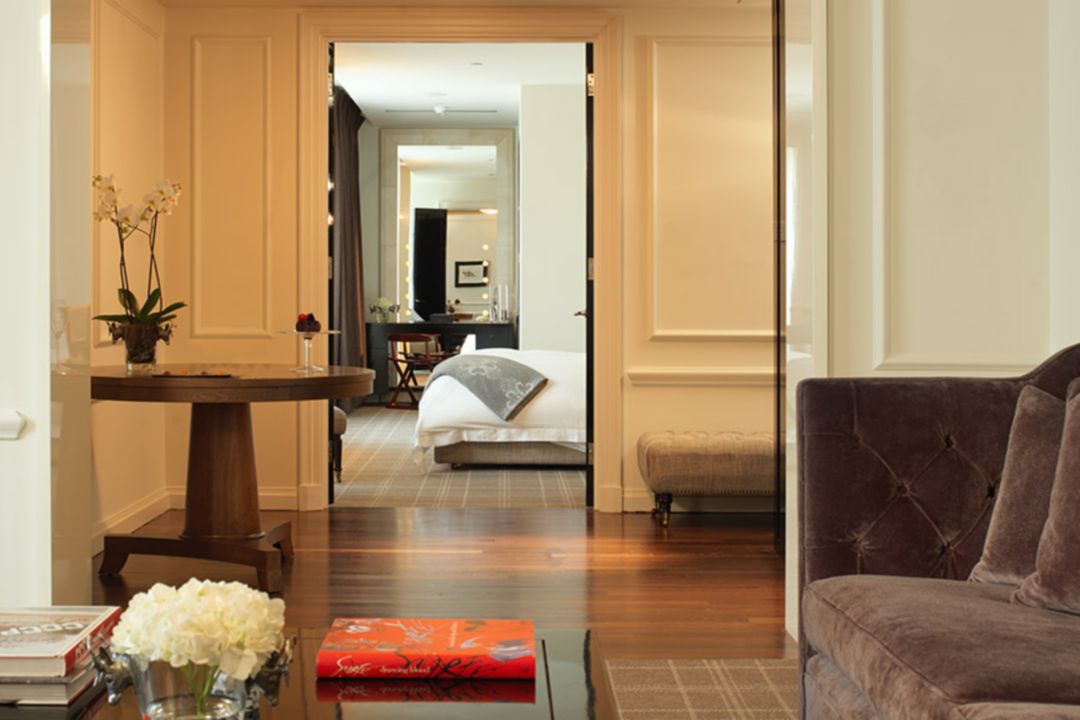 Sala de estar de la suite Pearl en Londres