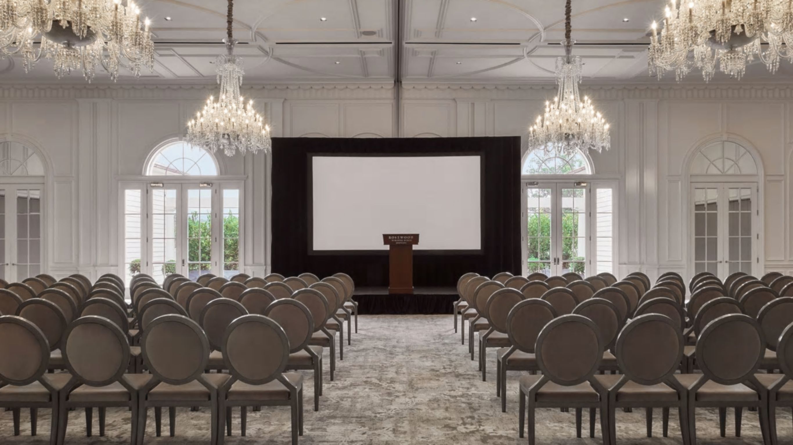 Chandelier Ballroom Theater Setup