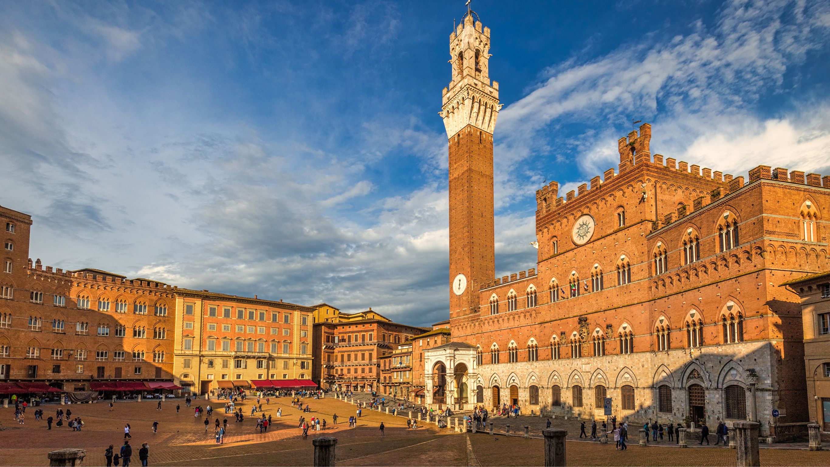 The historic Piazza del Campo in Siena, Italy