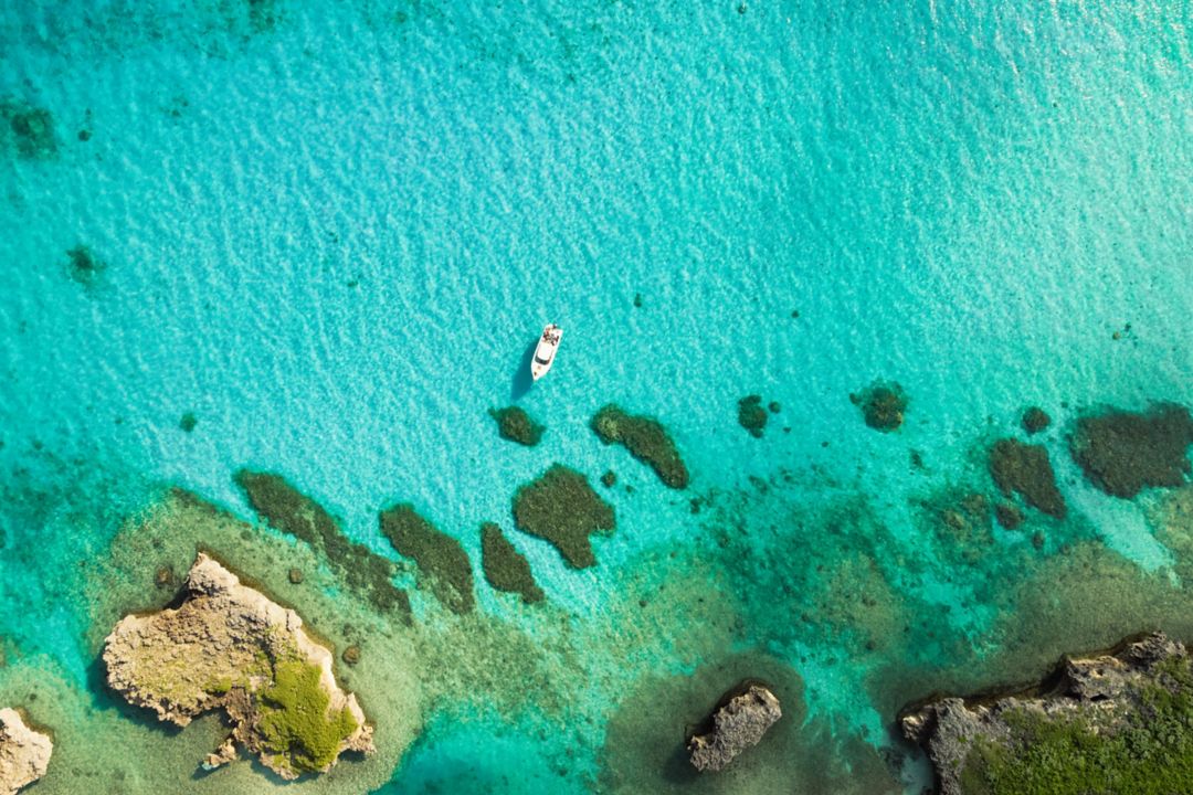 Rosewood Miyakojima ocean reef ariel photo