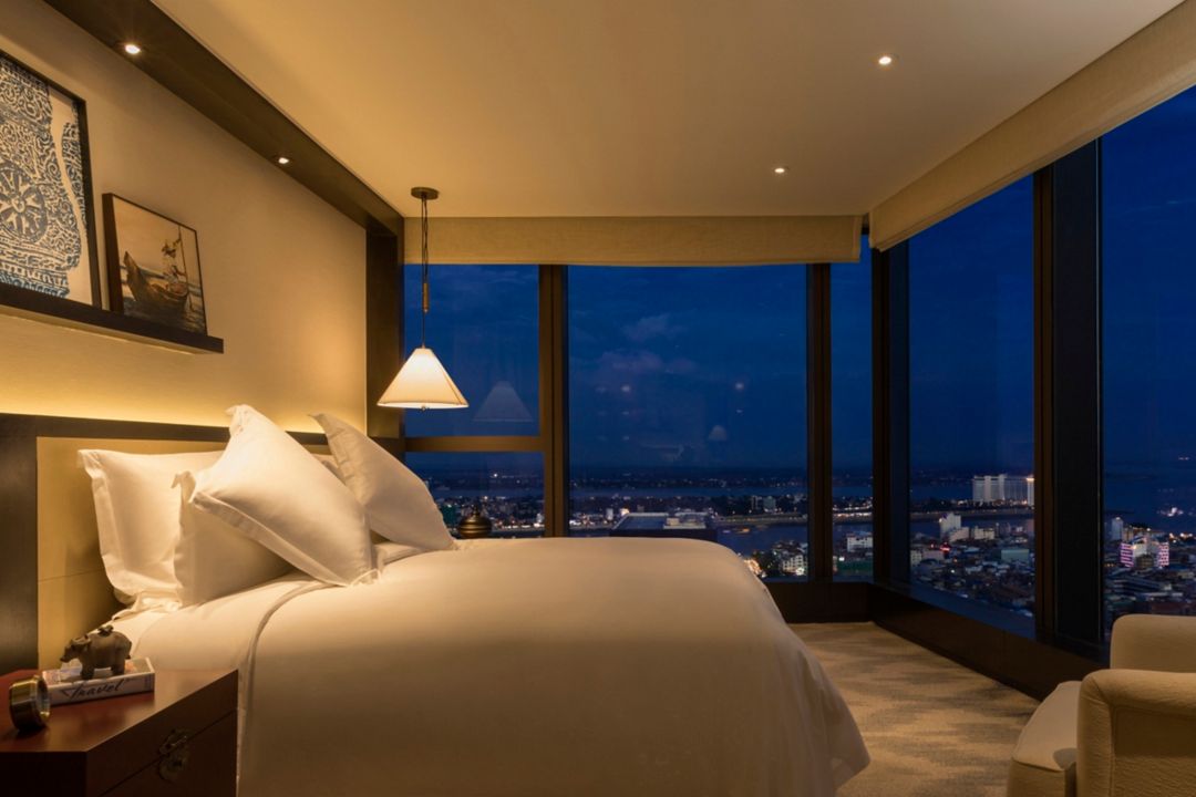 金边湄公河套房卧室