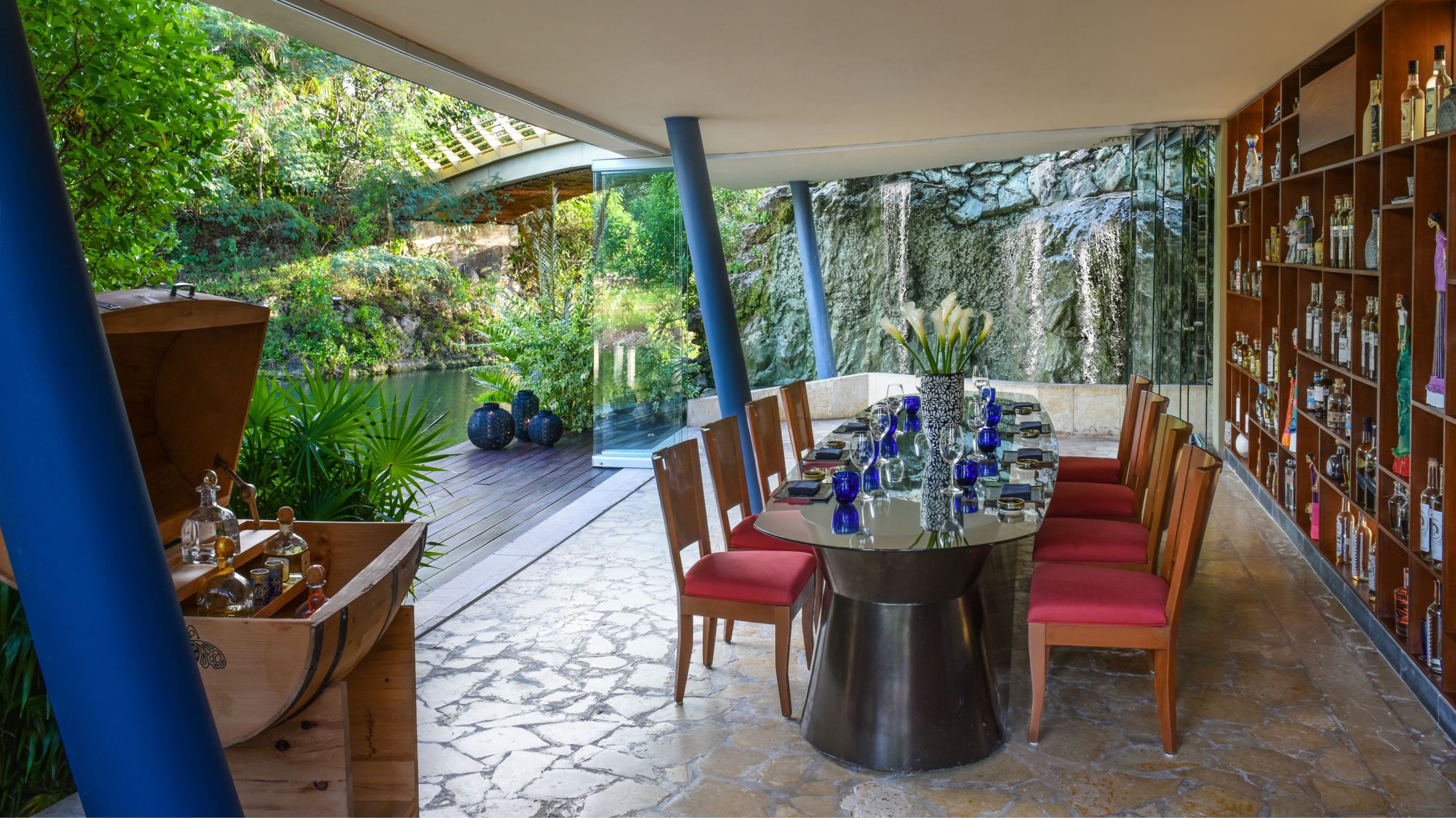 The Spot private dining Room set up for a private dinner