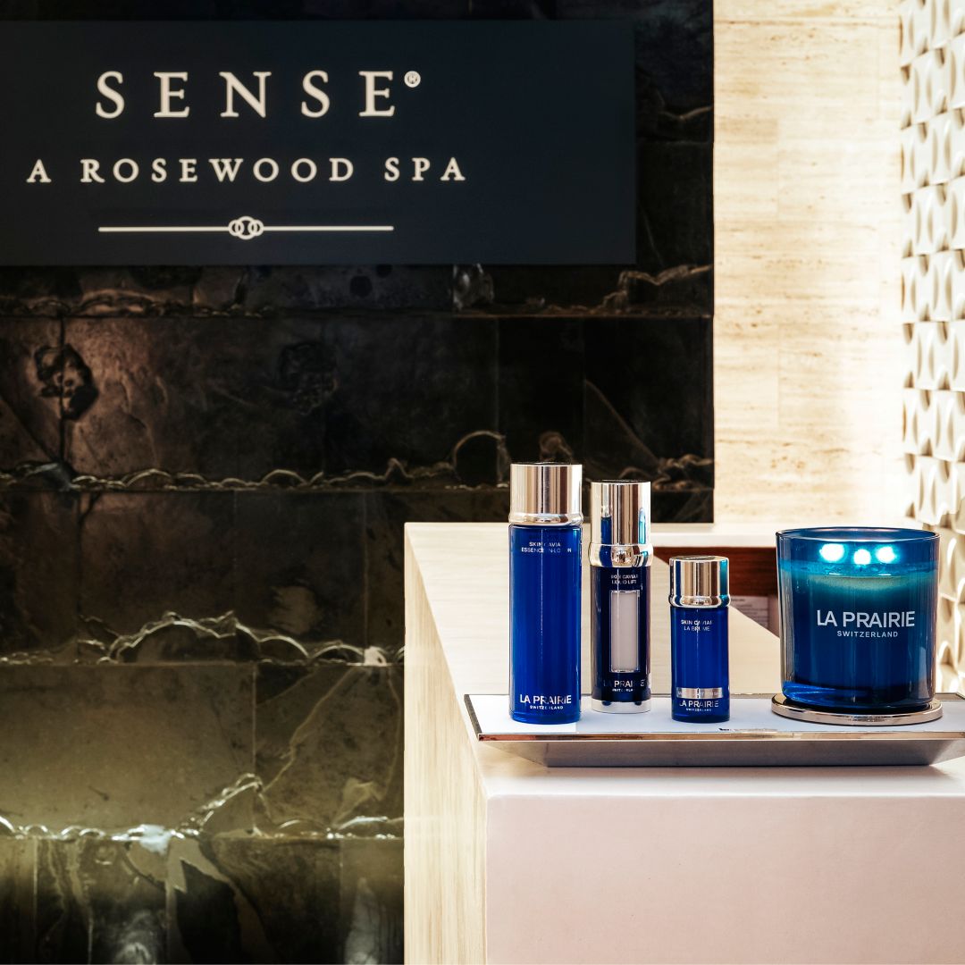 Recepción de Sense, A Rosewood Spa y productos de La Prairie